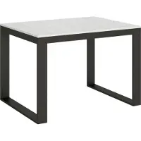 Itamoby Table Extensible 90X120/380 Cm Tecno Evolution Frêne Blanc Structure Anthracite