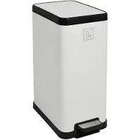 SVITA STM15 Poubelle à pédale 15l incl. seau intérieur Couvercle Softclose blanc