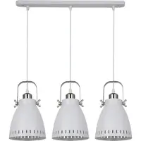 ITALUX Lustre industriel blanc Franklin MD-HN8026S-3-WH+S.NICK