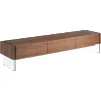ANGEL CERDA SL Angel Cerdá Support TV en noyer et verre trempé 3085