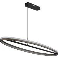 Globo Lighting Lampe à suspendre métal noir mat, LED