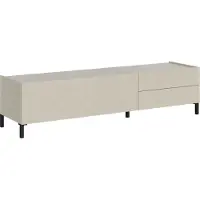 Itamoby Meuble Tv Avec 1 Porte Abattante/2 Tiroirs 160X42X40 Cm Solaria Cachemire