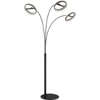 Globo Lighting Lampadaire métal noir mat, LED