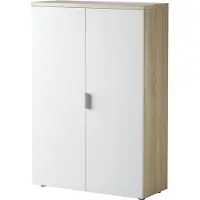 Dmora Dionisio - Armoire Polyvalente 2 Portes, 80x119h cm Chêne Brun, 2 Étagères