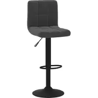 Syfax Tabouret de bar Noir Velours