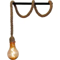 Lumisky Suspension solaire en corde grande ampoule LED blanc chaud CORDY 2M20