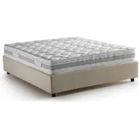 Talamo Italia Alessander - Lit Double, Beige, Matelas Inclus Italy