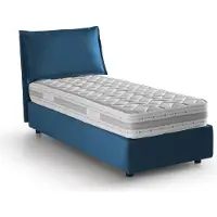 Talamo Italia Arzon - Lit Simple, bleu, Matelas Inclus Fabriqué en Italie