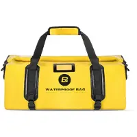 RockBros Sacoche de moto Sacoche de porte-bagages imperméable Sacoche arrière imperméable Sacoche de selle de moto avec bandoulière environ 20L Jaune