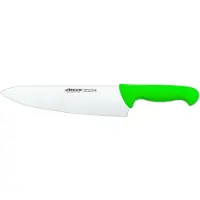 Arcos Couteau de chef couleur - Prof 290821 en acier inoxydable Nitrum et mangue ergonomique vert polypropylène avec lame de 25 cm, vitrine