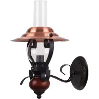 Rabalux 7868 Applique murale Enna, E14, bois, noir, ronde, style classique, ø220 mm