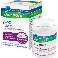 Protina Pharmazeutische Magnesium-Diasporal pro Depot comprimés pour un endormissement rapide avec mélatonine et L-tryptophane, 30 comprimés