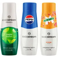 SodaStream Pepsi + Mirinda + Mojito Sirup pour fontaine à soda 3 Stk.