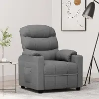 Prolenta Maison Exclusive - Fauteuil relax gris clair en tissu