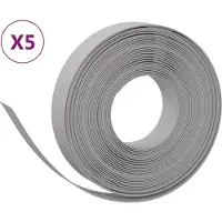 Syfax Bordures de jardin 5 pcs gris 10 m 10 cm polyéthylène