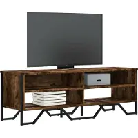 Prolenta Maison Exclusive - Meuble TV Chêne fumé 122x34x41 cm Matériau dérivé du bois