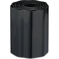 Relaxdays Bordure de pelouse , 20 cm x 9 m, pour délimiter les parterres et border les allées, bande de pelouse souple, plastique, noir