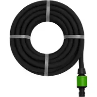 Kinzo tuyau goutte à goutte 15M Ø14mm - Tuyau d'arrosage - Tuyau d'arrosage avec 3 raccords - Tuyau d'arrosage économisant l'eau pour système de pulvérisation - Tuyau noir
