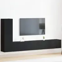 Prolenta Maison Exclusive - Ensemble meuble TV Montage mural Chêne noir Bois d'ingénierie