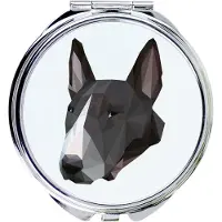 Art-Dog Bull Terrier, Bull Terrier - Miroir avec photo et imprimé géométrique de la marque