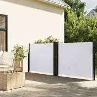 vidaXL Style élégant Store latéral extensible Blanc 140x1200 cm - Parasols Hommie7468631 1parcel