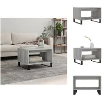 vidaXL Table basse Gris Sonoma 60x50x40 cm Bois composite - Tables basses