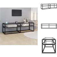 vidaXL Meuble TV Transparent 140x40x40,5 cm verre trempé - Meubles TV