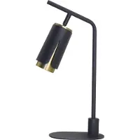 Milagro Lampe de bureau noire avec accent doré Flower 1xGU10 8W