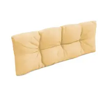 Pokar Coussin pour palette avec belle surpiqûre, Taille:Coussin arrière 120 x 40, Couleur:Beige - Imperméable