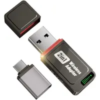 Salcar Adaptateur CarPlay sans fil, adaptateur CarPlay Plug and Play pour iPhone et Android