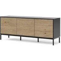Vicco Lowboard Eliza Chêne doré/anthracite 150x60cm avec 3 tiroirs, Model 55180