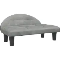 Syfax Lit pour chien gris clair 70x52x30 cm velours
