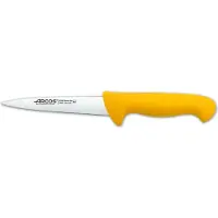 Arcos Couteau de boucher couleur - Prof 293000 en acier inoxydable Nitrum et mangue Polypropylène jaune ergonomique avec lame de 15 cm, vitrine