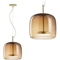 Toolight Lampe Suspendue APP613-1CP Amber Brown
