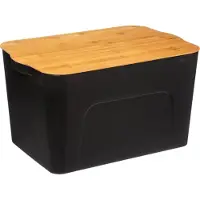 5 Five Boîte en plastique avec couvercle en bambou, 24 l