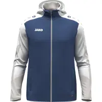 Jako Veste à capuche unisexe Dynamic - 6870, Couleur:bleu nuit/blanc/gris clair, Taille:XL