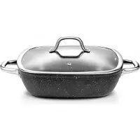 Tescoma Poêle carrée PRESIDENT Stone avec couvercle 28 x 28 cm