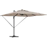 Syfax Parasol Roma Taupe 286 x 284 x 270 cm Aluminium et polyester