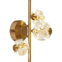 Globo Lighting Applique LED, doré, cristaux, L 41 cm