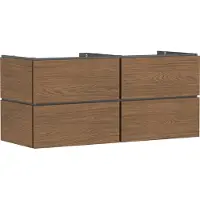 Hansgrohe Xilesa E meuble sous-lavabo, 4 tiroirs PushOpen, pour plan de toilette découpe au centre, 1375x550x620mm, 54306550