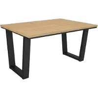 Skraut Home TETRIX Table à manger, 140x90x74cm, Pour 6 personnes, Meubles de Salon, Chêne soft