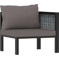 Prolenta Maison Exclusive - Éléments d'angle pour canapé, avec accoudoir gauche, en polyrotin anthracite