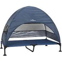 Syfax Lit surélevé pour chien Bleu marine 127 x 81 x 108 cm