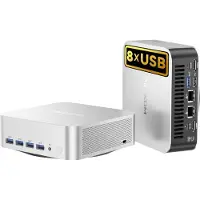 GEEKOM AI Mini PC A8 Max AMD Ryzen 9 8945HS 32 Go de RAM DDR5 1 To SSD 8 ports USB 8K UHD Double LAN Windows 11 Pro PC haut de gamme