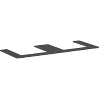Hansgrohe Xilesa E Console avec 2 découpes pour lavabo à poser, 1375x550x16mm, 54274760