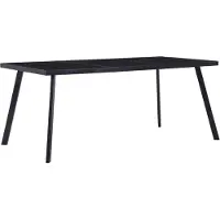 Prolenta Maison Exclusive - Table à manger noire 160 x 80 x 75 cm, verre trempé