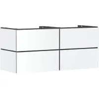 Hansgrohe Xilesa E meuble sous-lavabo, 4 tiroirs PushOpen, pour plan de toilette découpe au centre, 1375x550x620mm, 54306700
