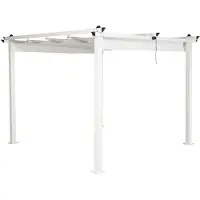 Furnlux Classic FURNLUX Pergola d'extérieur Lazio Blanc 295cm / Couleur principale : Blanc / Dimensions : 295 x 295 x 250 cm