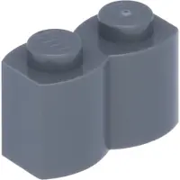 LEGO 1x2 Pallisade - 100 pièces Gris bleuté foncé