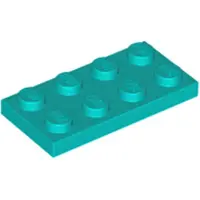 LEGO 50 pièces 3020 Plaques 2x4 Part Basic 50 Turquoise foncé